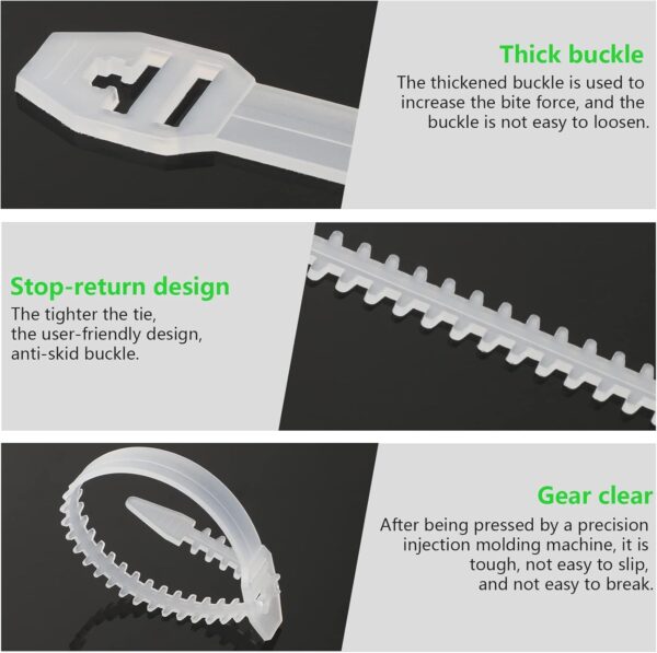 Fish Bone Style Reusable Cable Ties (16cm) 3  Electric Market Pakistan