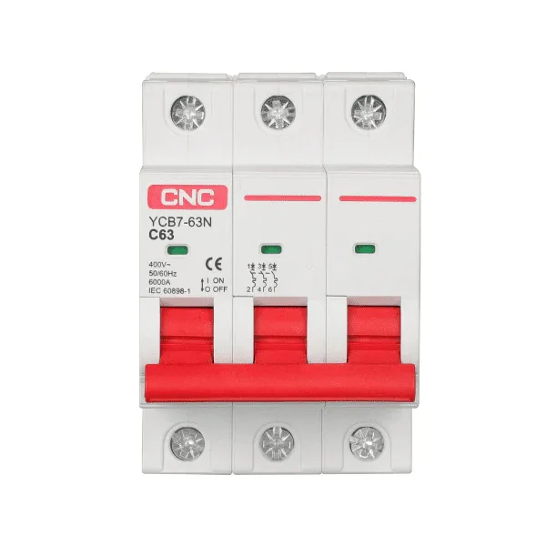 CNC YCB7H 63 3P AC MCB – Miniature Circuit Breaker 6kA (20A, 32A, 40A, 63A) | 3 Pole | Overload & Short Circuit Protection 1  Electric Market Pakistan