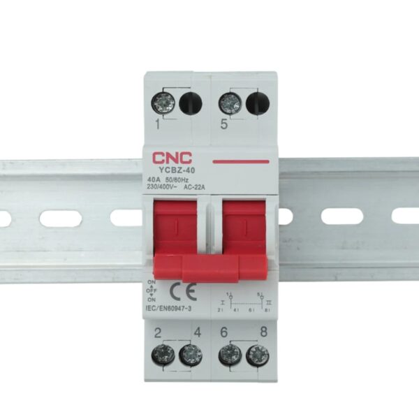CNC YCBZ 63 2P Changeover Breaker 40A : 63A – Dual Pole DIN Rail | Type B:C:D | Overload & Short Circuit Protection 3  Electric Market Pakistan