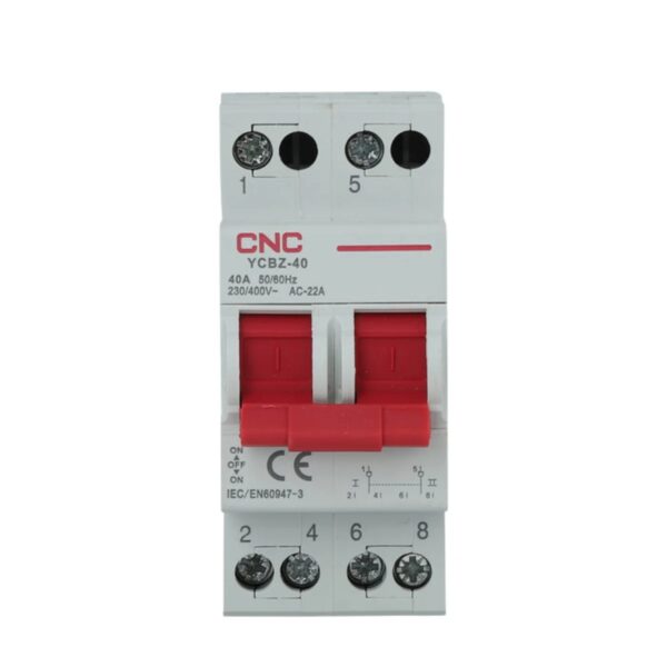 CNC YCBZ 63 2P Changeover Breaker 40A : 63A – Dual Pole DIN Rail | Type B:C:D | Overload & Short Circuit Protection 6  Electric Market Pakistan