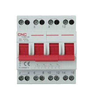 CNC YCBZ 63 4P 63A Changeover Breaker – 4 Pole DIN Rail Switch | Type B:C:D | Overload & Short Circuit Protection 1  Electric Market Pakistan
