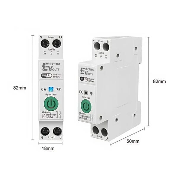 WiFi Smart Circuit Breaker 63A – DIN Rail | App & Voice Control | Energy Monitoring | Tuya & Alexa Compatible 1  Electric Market Pakistan