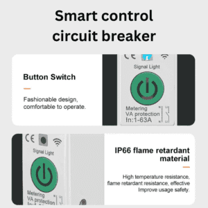 WiFi Smart Circuit Breaker 63A – DIN Rail | App & Voice Control | Energy Monitoring | Tuya & Alexa Compatible 6  Electric Market Pakistan