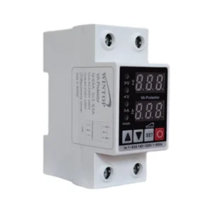 63A Adjustable Voltage & Current Protector | Din Rail Over:Under Voltage Protection Device | 220V Surge Guard for Home & Industrial Use 1  Electric Market Pakistan