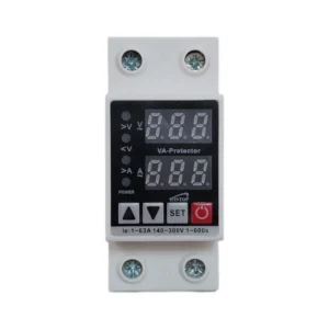 63A Adjustable Voltage & Current Protector | Din Rail Over:Under Voltage Protection Device | 220V Surge Guard for Home & Industrial Use 7 Electric Market Pakistan