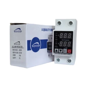 63A Adjustable Voltage & Current Protector | Din Rail Over:Under Voltage Protection Device | 220V Surge Guard for Home & Industrial Use 8 Electric Market Pakistan