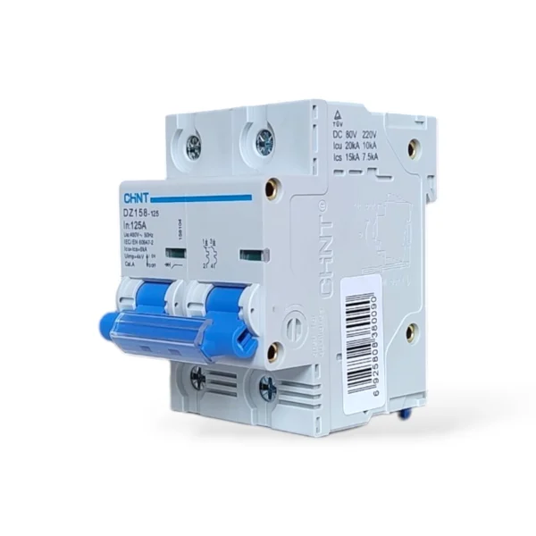 CHINT DC 125A Double Pole DZ158 125 Miniature Circuit Breaker – MCB for Solar & Industrial Use 14 CHINT DC 125A Double Pole DZ158-125 Miniature Circuit Breaker – MCB for Solar & Industrial Use Electric Market Pakistan Circuit Breakers CHINT