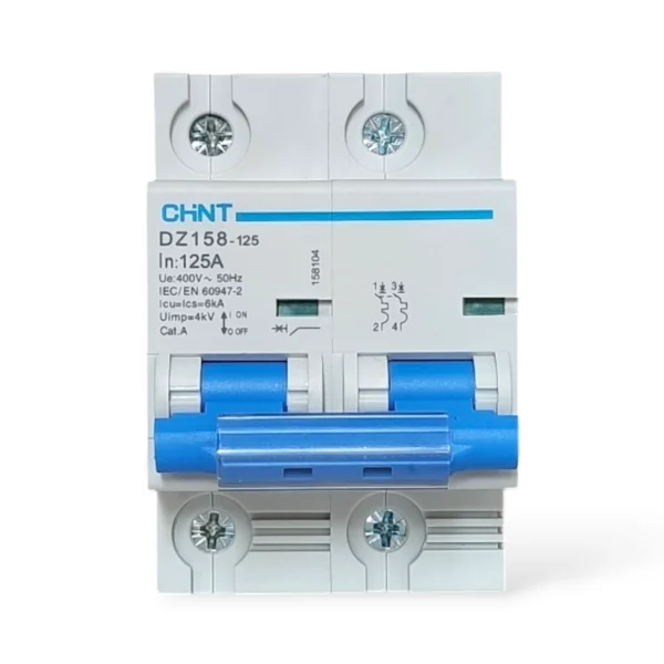 CHINT DC 125A Double Pole DZ158 125 Miniature Circuit Breaker – MCB for Solar & Industrial Use 16 CHINT DC 125A Double Pole DZ158-125 Miniature Circuit Breaker – MCB for Solar & Industrial Use Electric Market Pakistan Circuit Breakers CHINT
