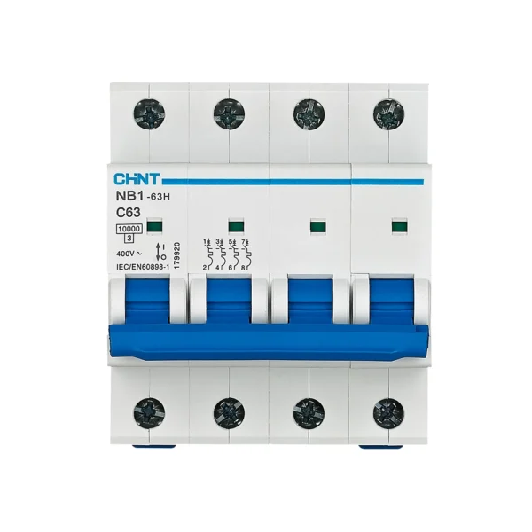 Chint NB1 63H 4 Pole MCB | 1000V DC | 6kA Miniature Circuit Breaker 2  Electric Market Pakistan