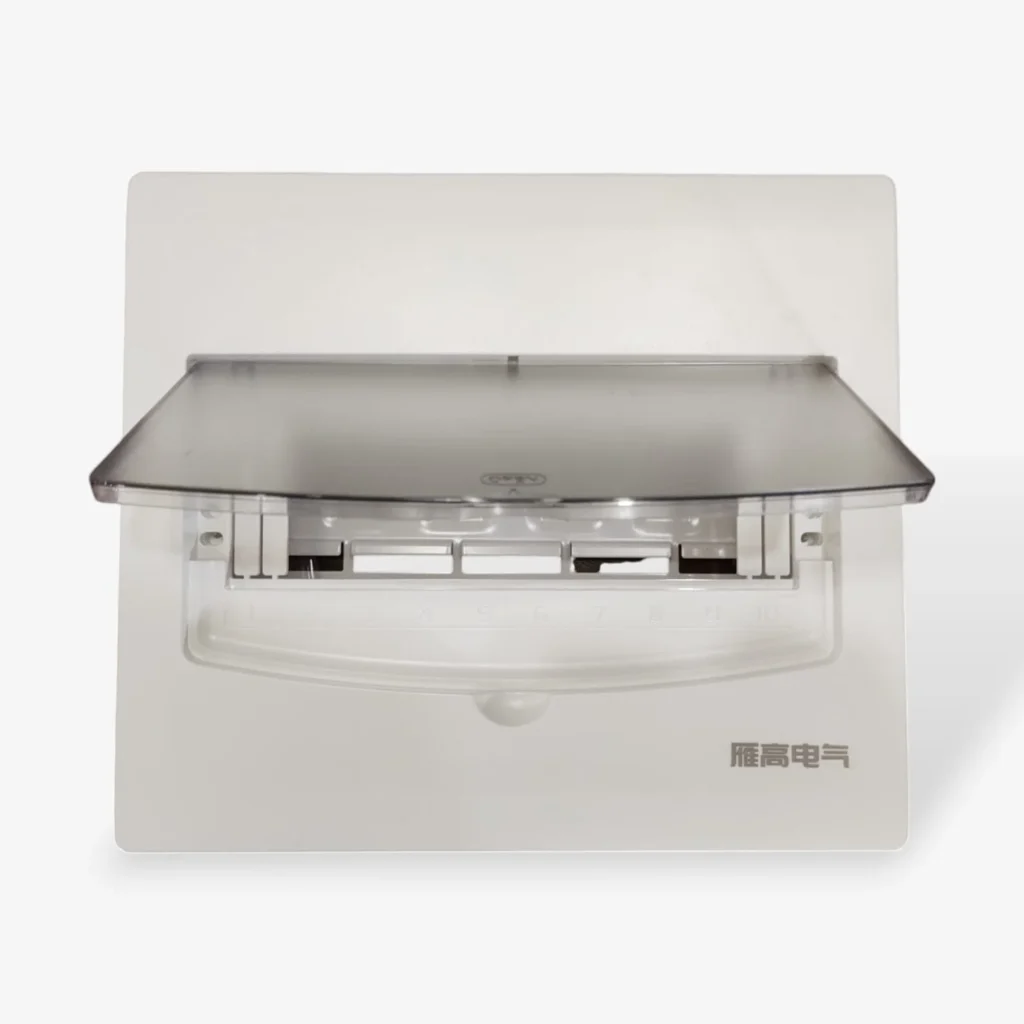 10-Way Distribution Panel Box - Surface & Flush Mount, with Transparent Cover-1