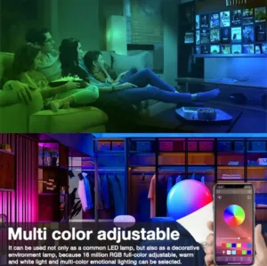 13W Smart WiFi RGB LED Bulb E27 Alexa & Google Assistant Tuya Smart App 16 Million Colors - Image 4