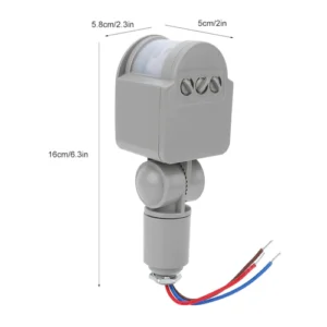 180° PIR Motion Sensor Detector - 220V, 12m Range, IP65 Outdoor