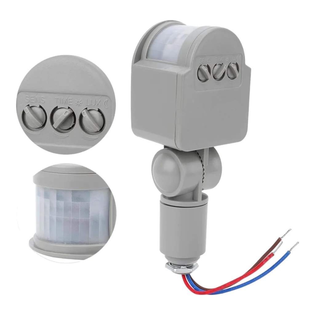 180° PIR Motion Sensor Detector - 220V, 12m Range, IP65 Outdoor