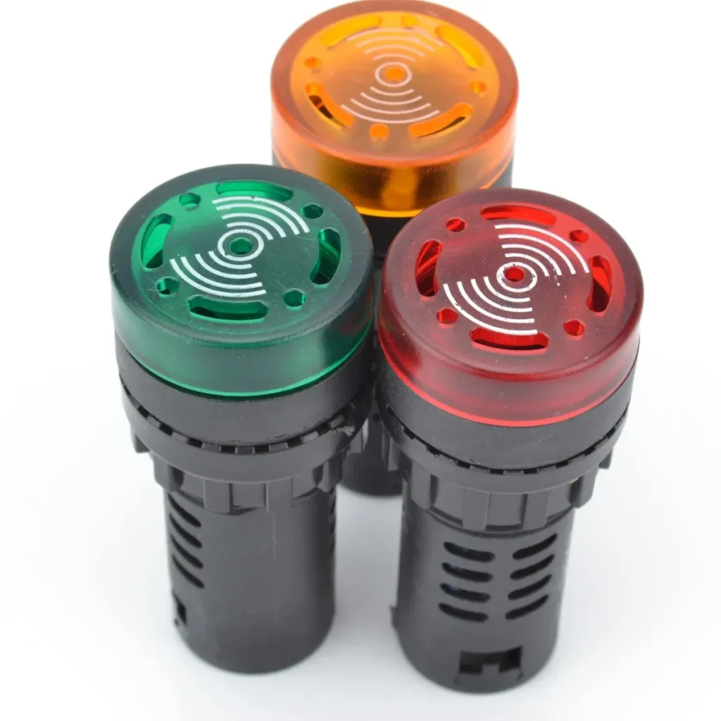 22mm LED Indicator Buzzer Light - 240V AC, 80dB Alarm-1
