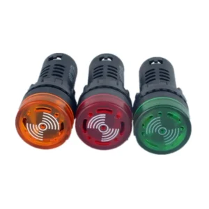 22mm LED Indicator Buzzer Light - 240V AC, 80dB Alarm-1
