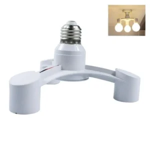 3-in-1 E27 to E27 LED Bulb Socket Splitter Adapter - Lamp Holder-1