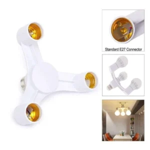 3-in-1 E27 to E27 LED Bulb Socket Splitter Adapter - Lamp Holder-1
