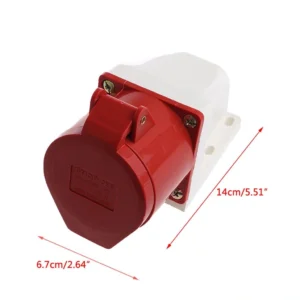 32A Industrial Socket - 5-Pin male female, IP44 Rated, for Polyphase Systems-1