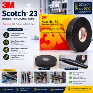 3M Scotch Self-Fusing Rubber Splicing Tape 23 – 30mil, High Temp