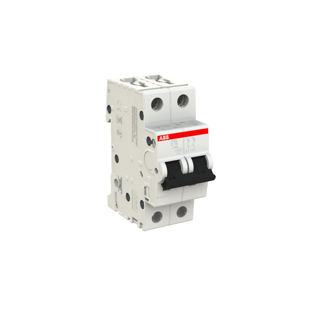 ABB S202 10kA 2 Pole Miniature Circuit Breaker (C Curve)-1