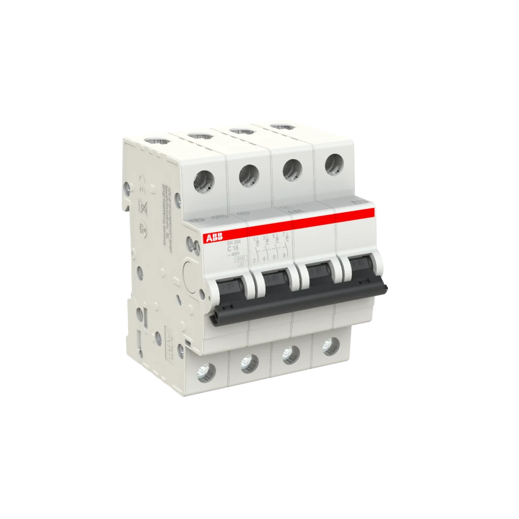ABB SH 204 6kA 4 Pole Miniature Circuit Breaker | 6A–40A | C Curve-1