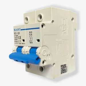 Black BD1-125 C125A 2 Pole DC 1000V Circuit Breaker - High-Current Solar & Industrial Protection-1