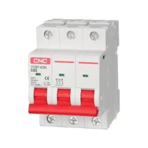 CNC YCB7H-63 3 Pole AC MCB - 6kA Miniature Circuit Breaker (20A–63A)1
