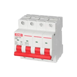 CNC YCB7H-63 4 Pole AC MCB - 6kA Miniature Circuit Breaker (20A–63A)-1