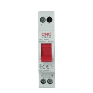 CNC YCBZ-63 1 Pole Changeover Breaker - 40A:63A, DIN Rail-1
