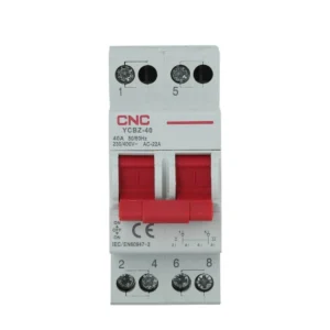 CNC YCBZ-63 2 Pole Changeover Breaker - 40A:63A, DIN Rail-1