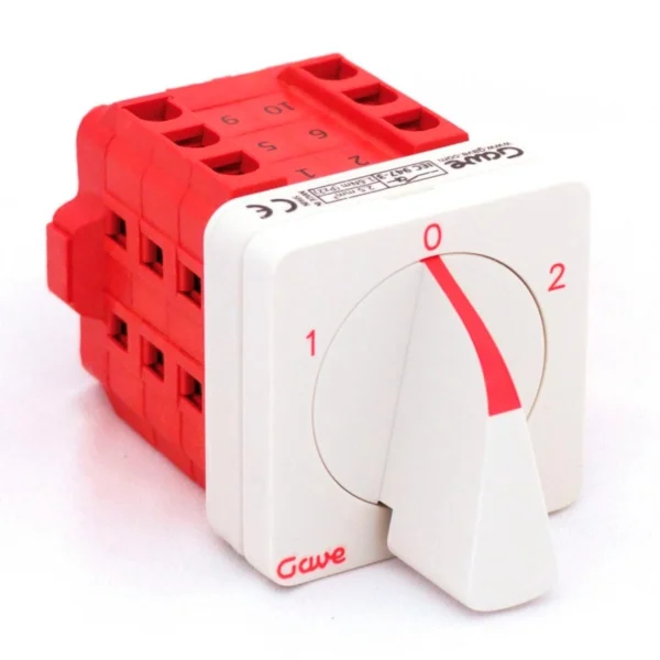 Gave Cam Switch 32A - 2-Phase, 400V AC, ON/OFF/ON Positions ...