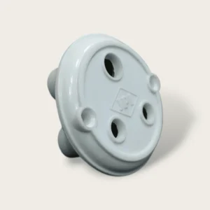 JPI Concealed Flash Round Socket - 10A, Bakelite-1