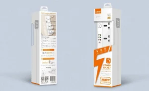 LDNIO SC5415 Power Strip - 5 Outlets, 4 USB Ports (20W PD & 18W QC3.0) - White EU Plug-1