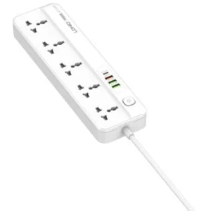LDNIO SC5415 Power Strip - 5 Outlets, 4 USB Ports (20W PD & 18W QC3.0) - White EU Plug-1