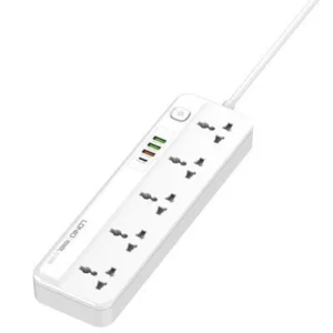 LDNIO SC5415 Power Strip - 5 Outlets, 4 USB Ports (20W PD & 18W QC3.0) - White EU Plug-1