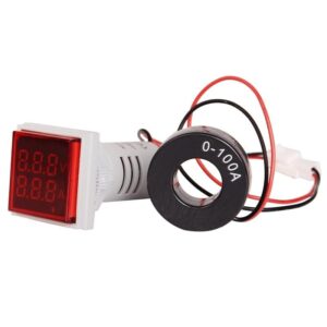 LED Digital Voltmeter & Ammeter - 100A, with Current Transformer (CT)-3