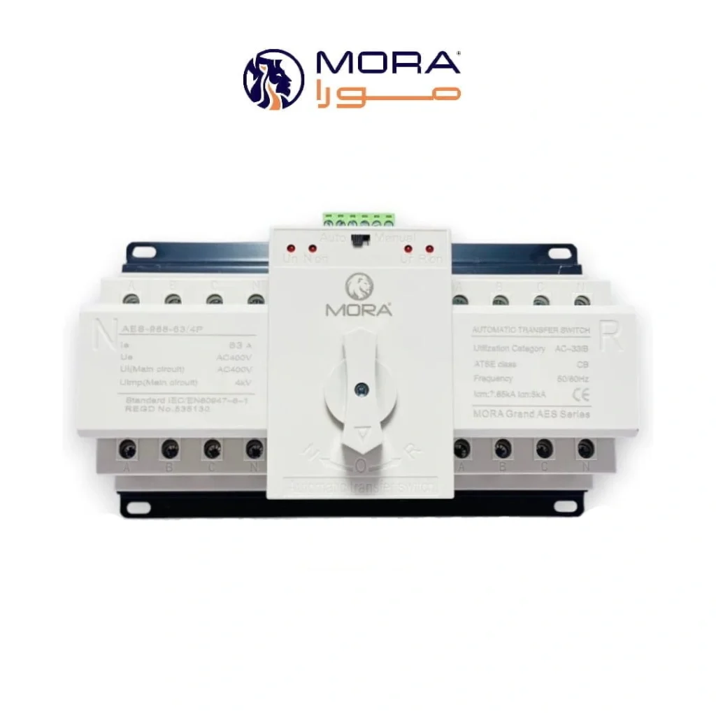 MORA 4 Pole 63A Automatic Transfer Switch (ATS) - 230V, MCB-Type