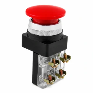 Mushroom Head Push Button Switch 38mm 1NO+1NC, 6A, AC 600V