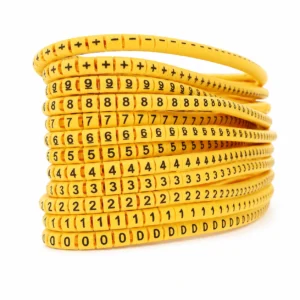 PVC Yellow Cable Markers - Number 0-9, 1.5-6mmPVC Yellow Cable Markers - Number 0-9, 1.5-6mm