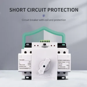 Tomzn TOQ3 2 Pole Automatic Transfer Switch (ATS) - 63A:125A, 220V AC-4