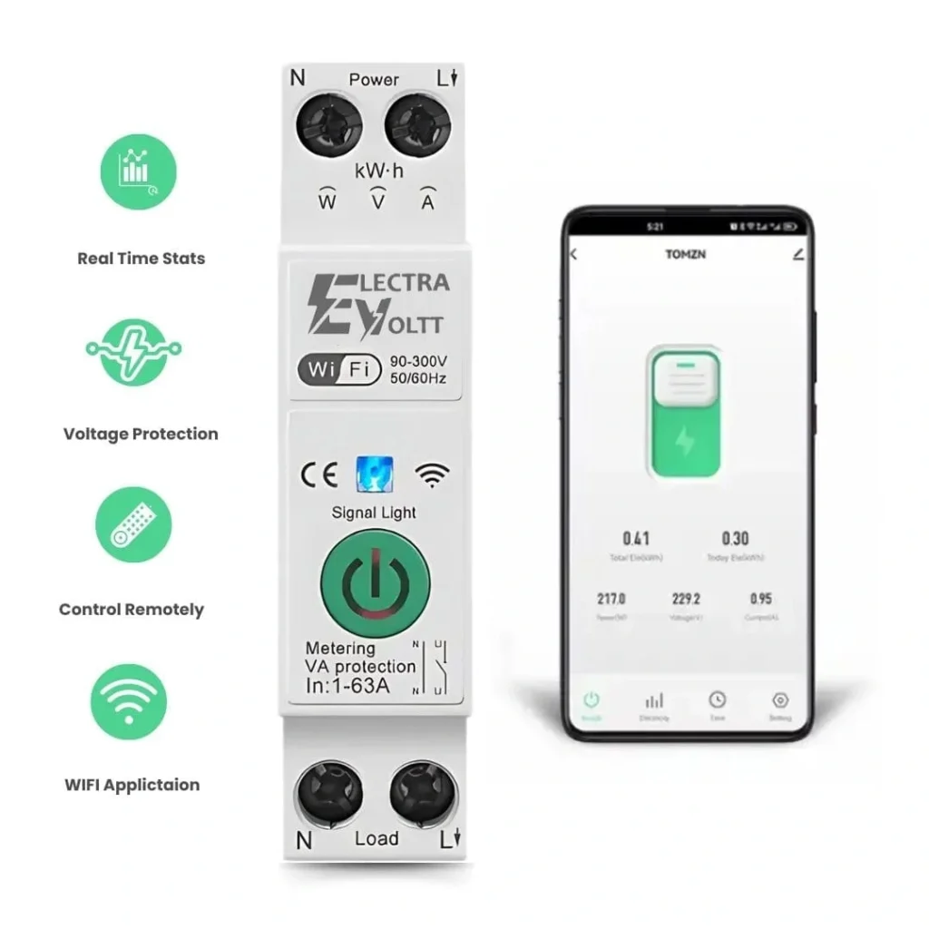 WiFi Smart Circuit Breaker 63A - DIN Rail | Tuya & Alexa Compatible-1