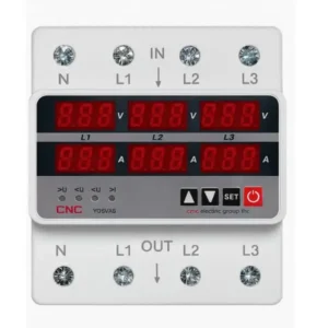 CNC YC9-VA-3 4 Pole Voltage & Current Protection Relay - 63A, 3-Phase-1