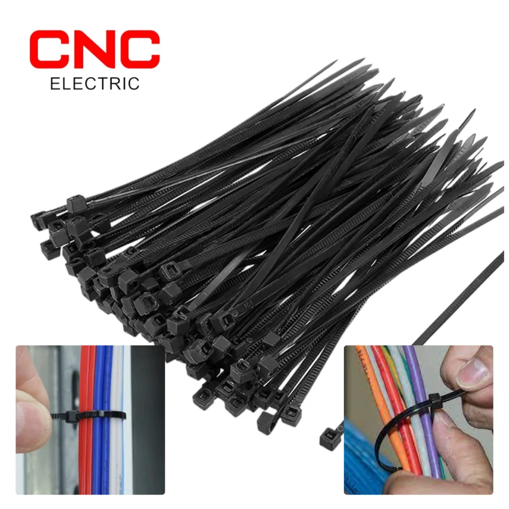 Self-locking Nylon Cable Ties (Pack of 100) | Strong & Durable | Multi-Size Pack