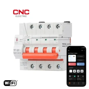 Wi-Fi 4 Pole Circuit Breaker 100A | Remote Control & App Monitoring | YCB9ZF-100W