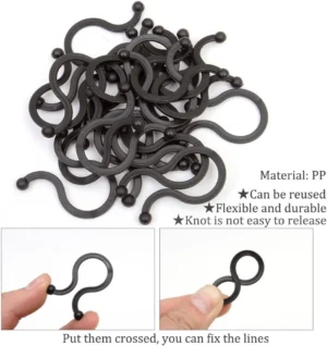 50 Pack Reusable Twist Ties | Small Cable & Cord Organizer | 10mm Loop , 25mm Length