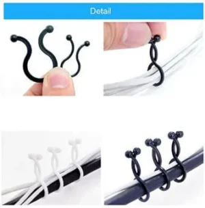 50 Pack Reusable Twist Ties | Small Cable & Cord Organizer | 10mm Loop , 25mm Length