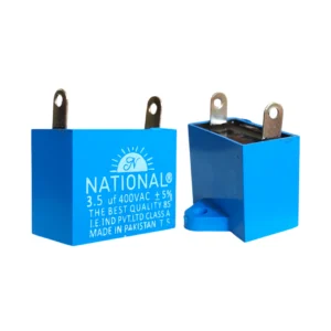NATIONAL Capacitor 3.5 uF 400 VAC | High-Quality ABS Shell | Made in Pakistan