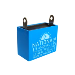 NATIONAL Capacitor 3.5 uF 400 VAC | High-Quality ABS Shell | Made in Pakistan