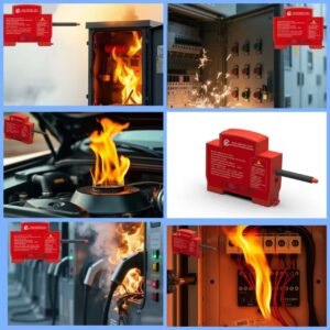 DIN Rail Mount Automatic Aerosol Fire Extinguisher Electrical Cabinets & Server Rack Fire Protection