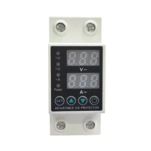 63A Digital Adjustable Over/Under Voltage and Over Current Protection Device (DIN Rail Mount)